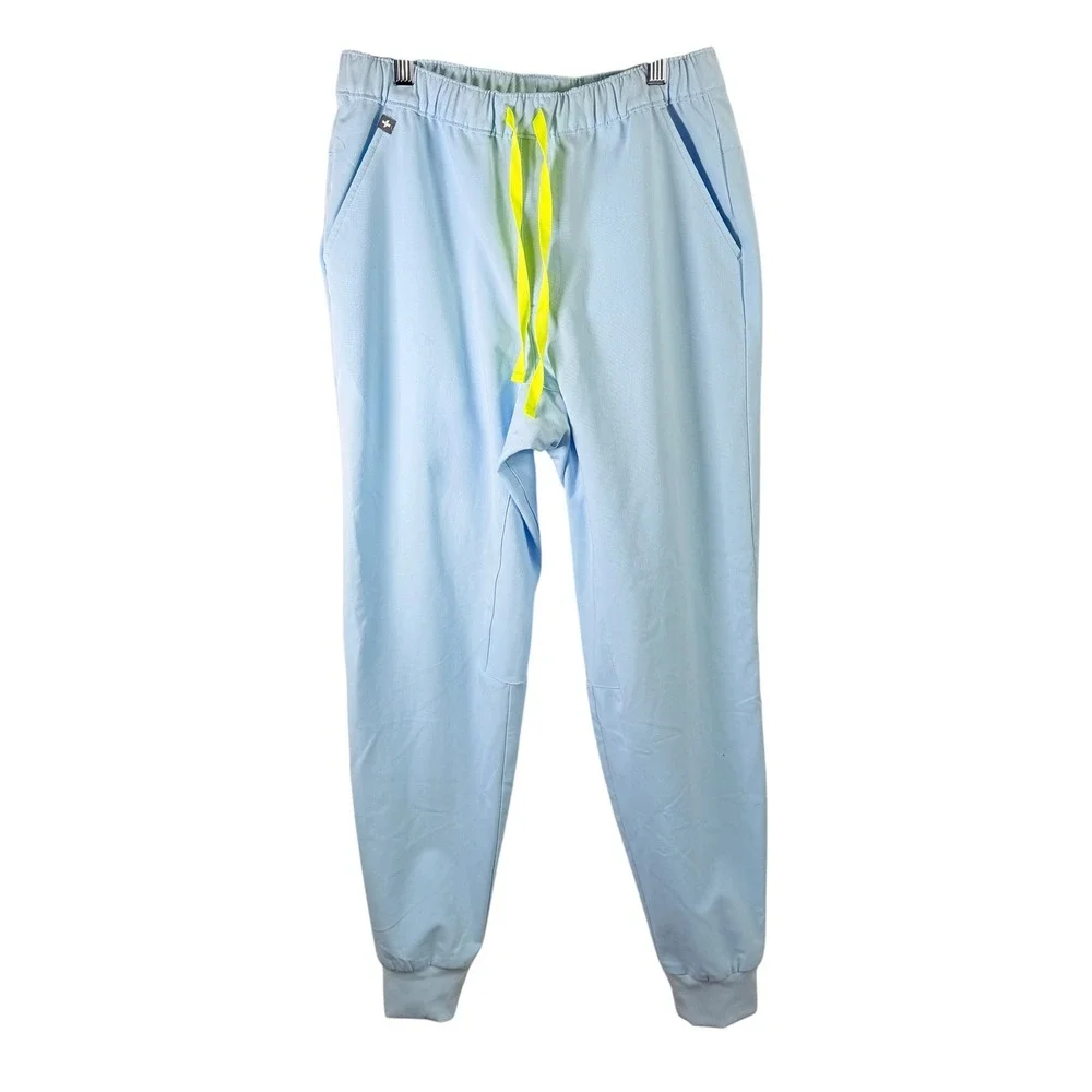 FIGS Tansen Jogger Scrub Pants Open Skies Blue Black Lot of 2 Medical Mens XS